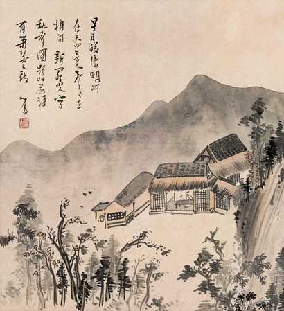 溥心畬 秋声图 立轴